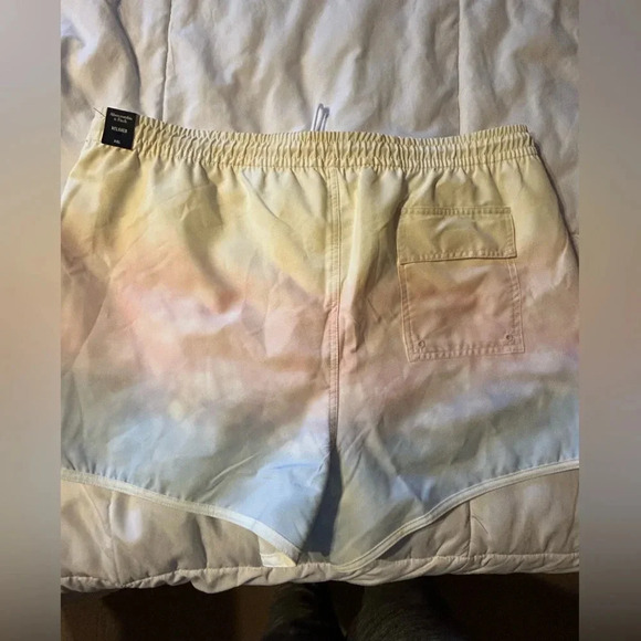ABERCROMBIE & FITCH Trevor Project XXL Cabana Swim Trunks Rainbow Ombre Pride - Picture 3 of 7